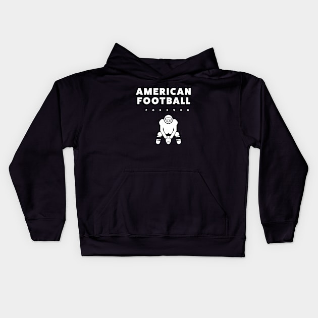 AMERICAN FOOTBALL Kids Hoodie by ChrisTeeUSA